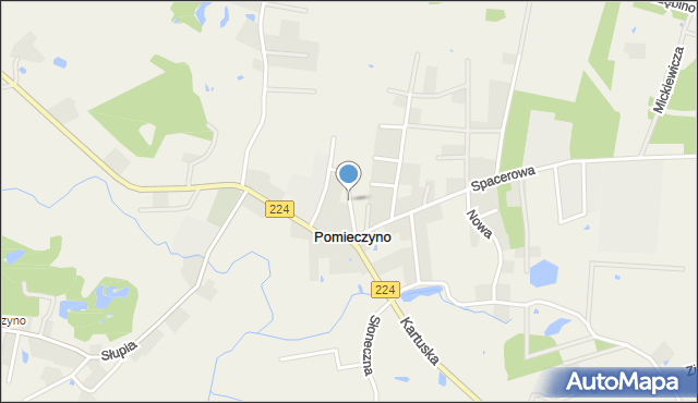 Pomieczyno, Plac Jana Pawła II, mapa Pomieczyno