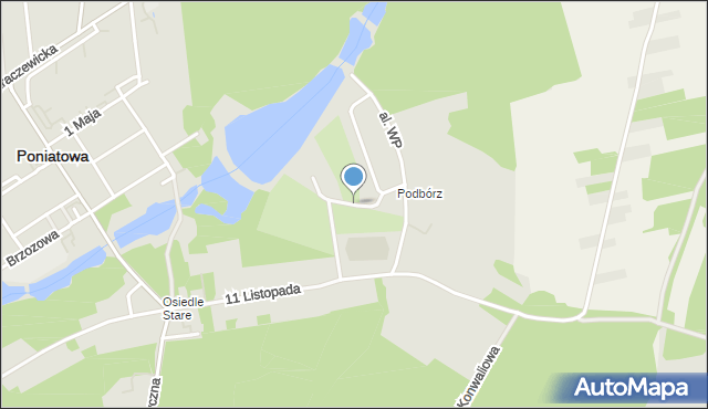 Poniatowa powiat opolski, Plac Zwycięstwa, mapa Poniatowa powiat opolski