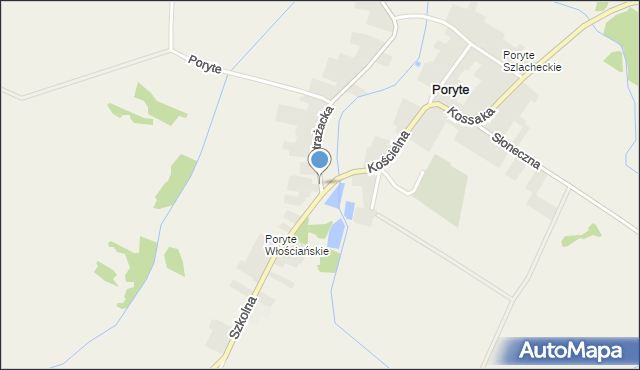 Poryte, Plac Piłsudskiego Józefa, marsz., mapa Poryte