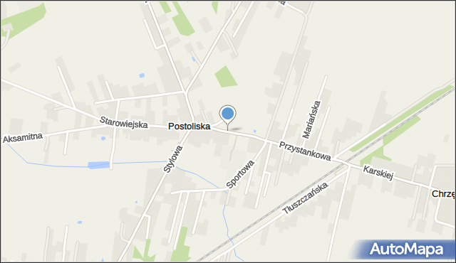 Postoliska, Plac 3 Maja, mapa Postoliska