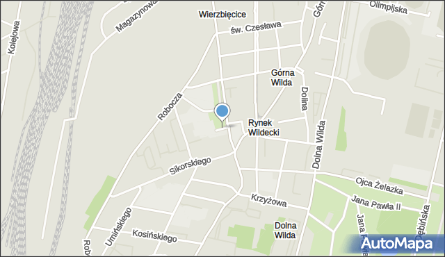 Poznań, Plac Skłodowskiej-Curie Marii, mapa Poznania