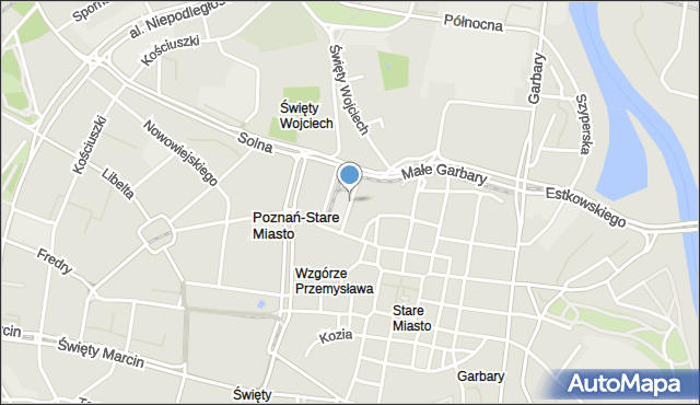 Poznań, Plac Wielkopolski, mapa Poznania