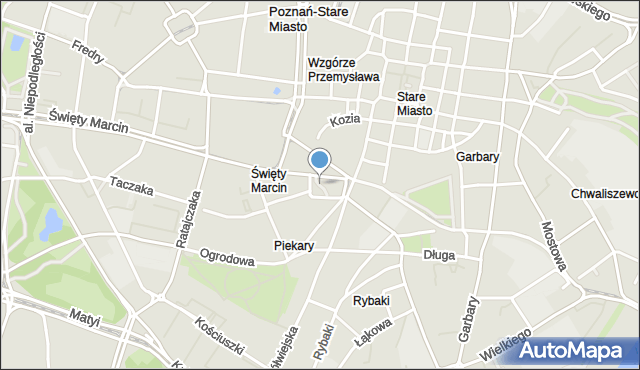 Poznań, Plac Wiosny Ludów, mapa Poznania