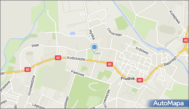 Prudnik, Plac Wolności, mapa Prudnik