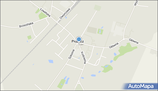 Pruszcz powiat świecki, Plac Jana Pawła II, mapa Pruszcz powiat świecki