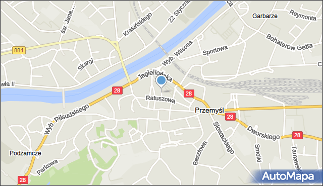 Przemyśl, Plac Rybi, mapa Przemyśla