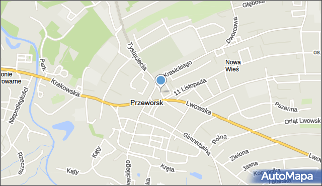 Przeworsk, Plac Chopina Fryderyka, mapa Przeworsk