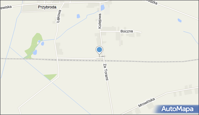 Przybroda, Plac Kolejowy, mapa Przybroda