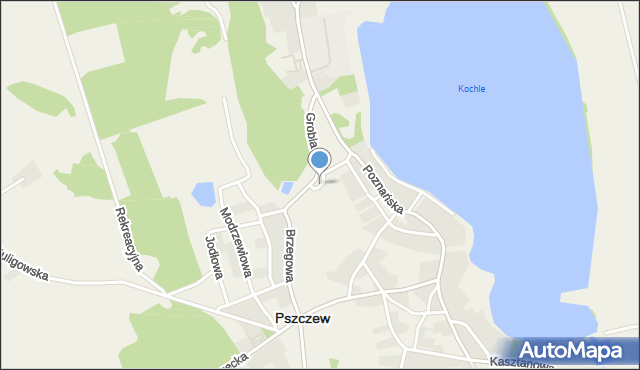 Pszczew, Plac Magdaleński, mapa Pszczew