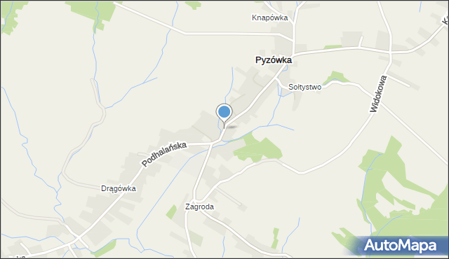 Pyzówka, Plac Jana Kazimierza, mapa Pyzówka