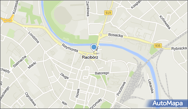 Racibórz, Plac Mostowy, mapa Racibórz