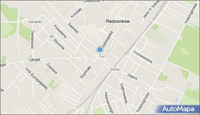 Radzionków, Plac Letochów, mapa Radzionków