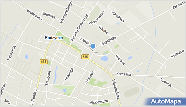 Radzymin powiat wołomiński, Plac Narutowicza Gabriela, mapa Radzymin powiat wołomiński