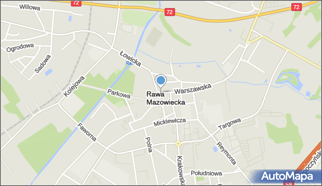 Rawa Mazowiecka, Plac Piłsudskiego Józefa, marsz., mapa Rawa Mazowiecka
