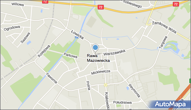 Rawa Mazowiecka, Plac Piłsudskiego Józefa, marsz., mapa Rawa Mazowiecka