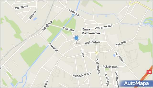 Rawa Mazowiecka, Plac Wolności, mapa Rawa Mazowiecka