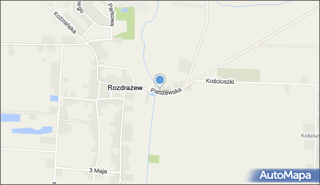 Rozdrażew, Pleszewska, mapa Rozdrażew