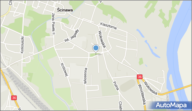 Ścinawa powiat lubiński, Plac Zjednoczenia, mapa Ścinawa powiat lubiński