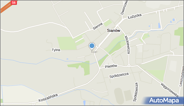 Sianów, Plac Papieski, mapa Sianów