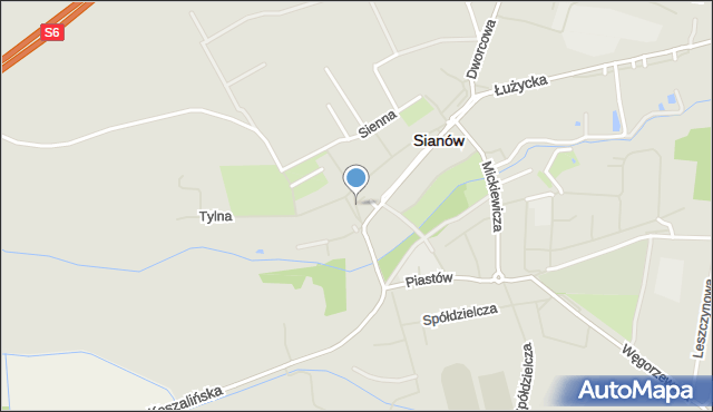 Sianów, Plac Pod Lipami, mapa Sianów