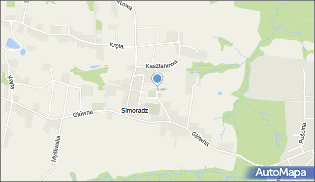 Simoradz, Plac św. Jakuba, mapa Simoradz