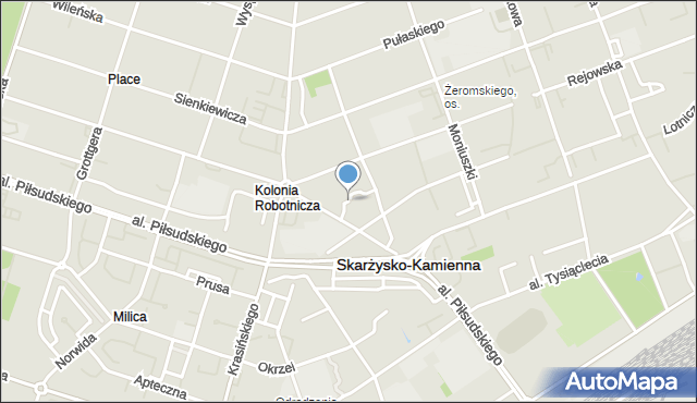 Skarżysko-Kamienna, Plac Floriański, mapa Skarżysko-Kamienna