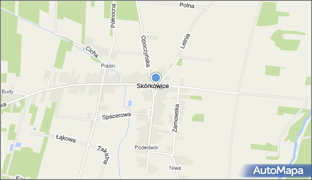 Skórkowice, Plac 700-lecia, mapa Skórkowice