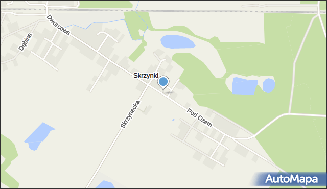 Skrzynki gmina Stęszew, Plac Parkowy, mapa Skrzynki gmina Stęszew