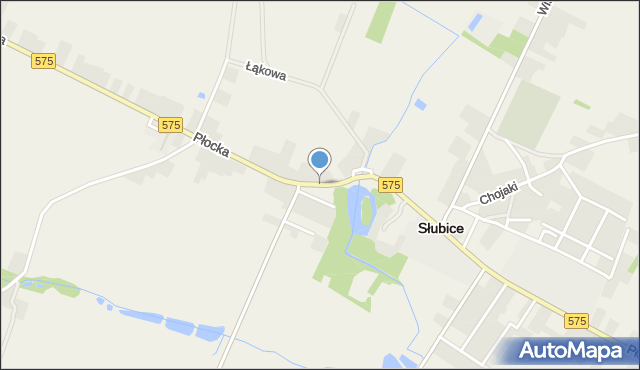 Słubice powiat płocki, Płocka, mapa Słubice powiat płocki