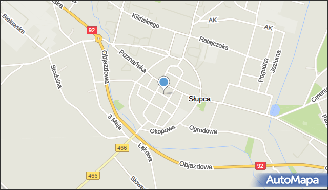 Słupca, Plac Wolności, mapa Słupca