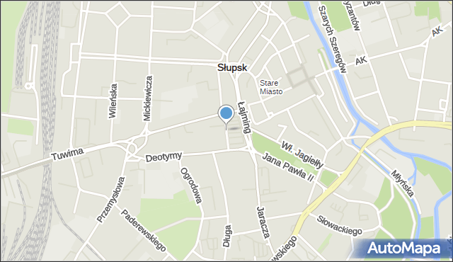 Słupsk, Plac Zwycięstwa, mapa Słupska