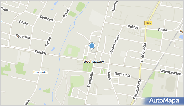 Sochaczew, Plac Kościuszki Tadeusza, gen., mapa Sochaczew