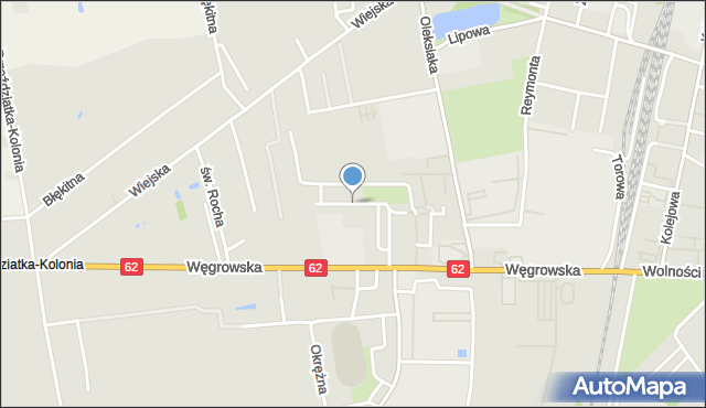 Sokołów Podlaski, Platynowa, mapa Sokołów Podlaski