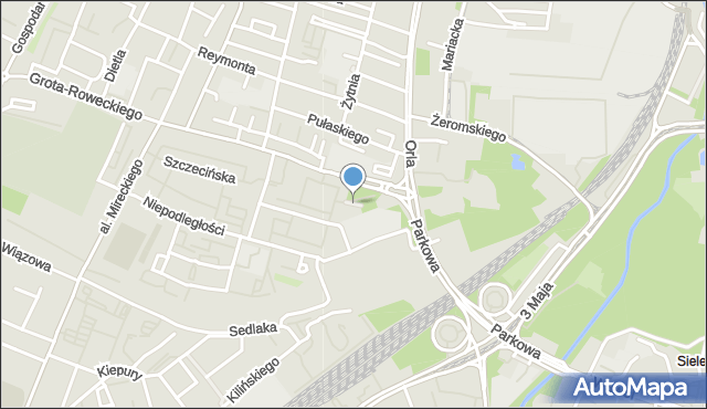 Sosnowiec, Plac Zillingera Waldemara, mapa Sosnowca