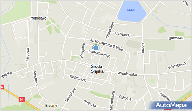 Środa Śląska, Plac Solny, mapa Środa Śląska