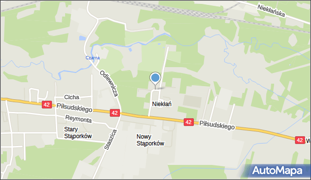 Stąporków, Plac Wolności, mapa Stąporków