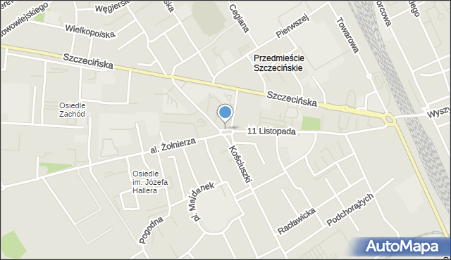 Stargard, Plac Słoneczny, mapa Stargard