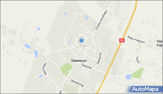 Stawiszyn powiat kaliski, Plac Wolności, mapa Stawiszyn powiat kaliski