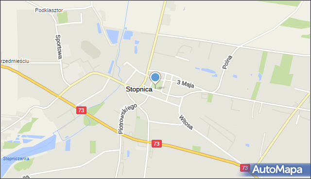 Stopnica, Plac Piłsudskiego Józefa, marsz., mapa Stopnica