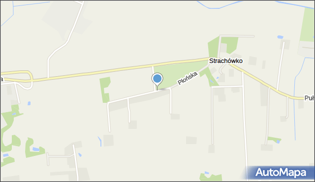 Strachówko, Płońska, mapa Strachówko