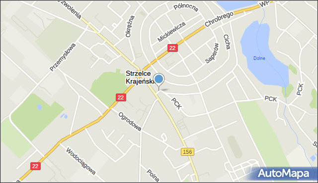 Strzelce Krajeńskie, Plac Zwycięstwa, mapa Strzelce Krajeńskie