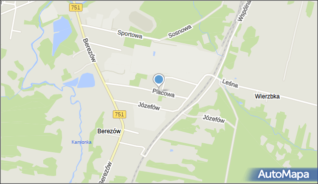 Suchedniów, Placowa, mapa Suchedniów