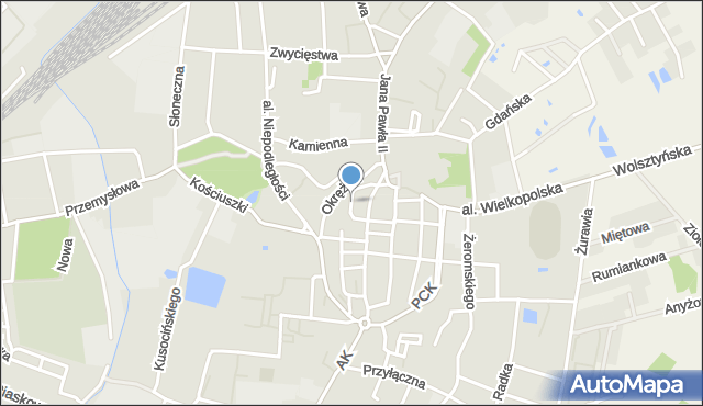 Sulechów powiat zielonogórski, Plac Kościelny, mapa Sulechów powiat zielonogórski