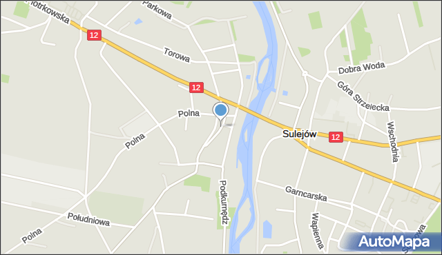 Sulejów powiat piotrkowski, Plac Straży, mapa Sulejów powiat piotrkowski