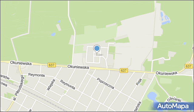 Sulejówek, Plac Czarnieckiego Stefana, hetm., mapa Sulejówek