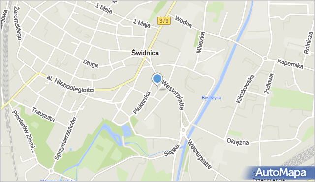 Świdnica, Plac Drzymały Michała, mapa Świdnicy