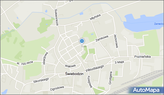 Świebodzin, Plac Browarniany, mapa Świebodzin