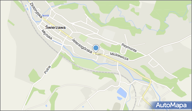 Świerzawa, Plac Strzelecki, mapa Świerzawa