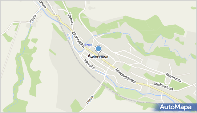 Świerzawa, Plac Wolności, mapa Świerzawa