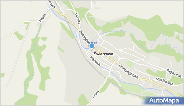 Świerzawa, Plac Zamkowy, mapa Świerzawa